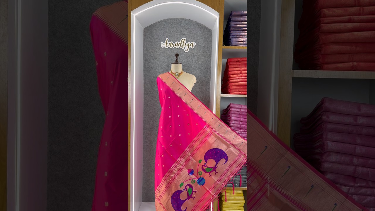 Soft Paithani Silk Peacock Zari Pallu Dupatta | Festive & Wedding Wear