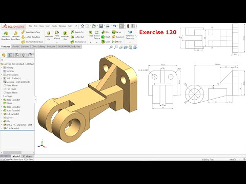SolidWorks Tutorial for Beginners exercise 120