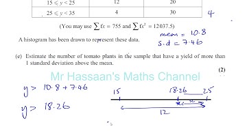 EDEXCEL LEGACY S1 JUNE 2013R Q3   Standard Deviation   Linear Interpolation