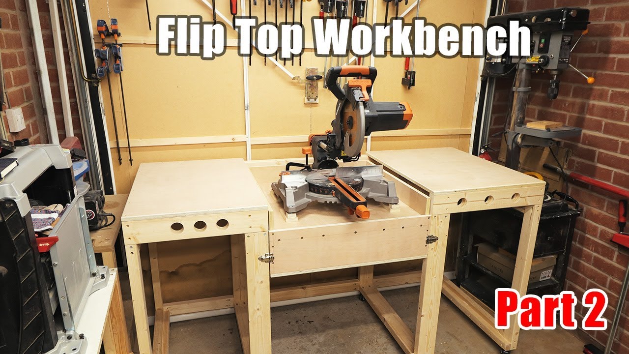 Workbench with a Flip Top mitre saw station - all in one    