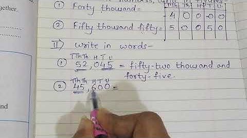 Std.4 Maths Number Work Exercise on page 11