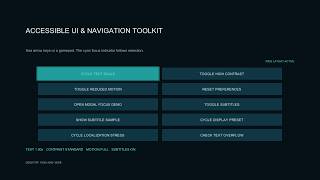 Accessible UI & Navigation Toolkit for Unity | Gamepad & Keyboard Demo