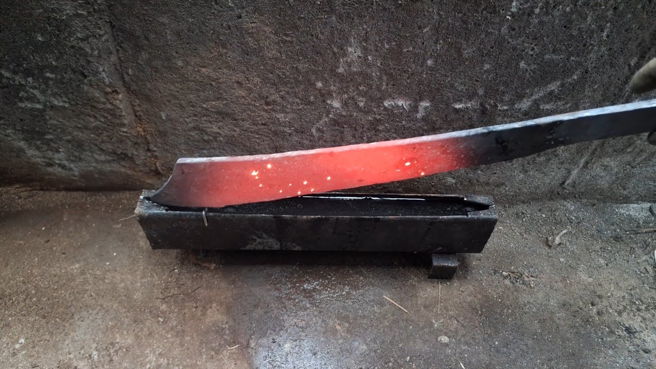 Today I make a sword from old car spring 