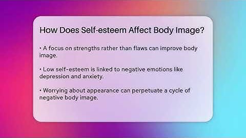 How Does Self-esteem Affect Body Image? - The Personal Growth Path