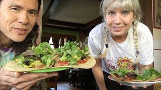 What We Ate In A Day. Tacos, Pizza + Vegan Guitar Strap Score