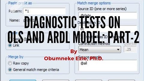 EViews: (2 of 2) Diagnostic Tests on OLS and ARDL Model (Estimation and Interpretation)