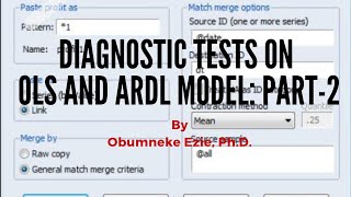 EViews: (2 of 2) Diagnostic Tests on OLS and ARDL Model (Estimation and Interpretation) screenshot 1