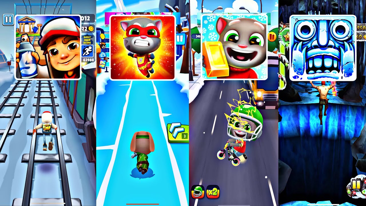Subway Surfers 🆚 Talking Tom Hero Dash 🆚 Talking Tom Gold Run 🆚 Temple Run 2