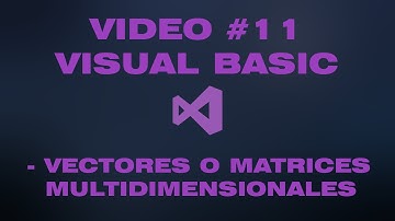 VÍDEO #11 - VECTORES O MATRICES MULTIDIMENSIONALES EN VISUAL BASIC(WINDOWS FORMS)