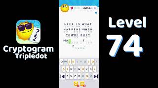 Cryptogram Tripledot Level 74 Answer | SolutionGuruji