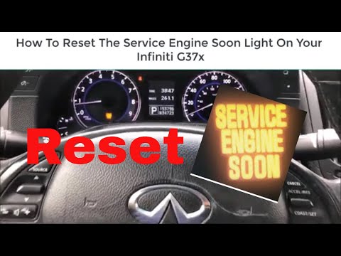 Как сбросить индикатор Service Engine на вашем Infiniti G37x SES Light Reset