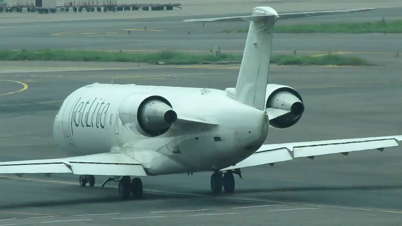 JetLite Bombardier (Canadair) CRJ-200 Taxiing at Delhi IGI Airport, India