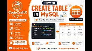 How to Create a Table in MySQL | CREATE TABLE Command | SQL Tutorial for Beginners