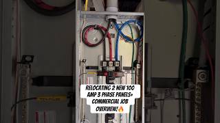 Relocating TWO 100 Amp Panels on a Huge Commercial Job ⚡👷‍♂️#shorts #electrical