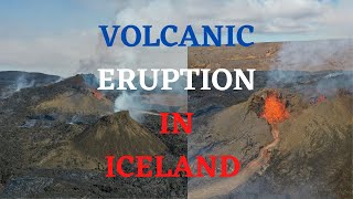 Iceland Volcano Eruption - 4K Drone Footage in an Active Crater.