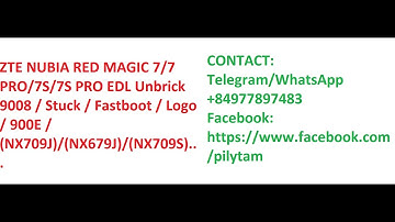 ZTE NUBIA RED MAGIC 7/7PRO/7S/7SPRO EDL Unbrick 9008 - NX709J/NX709S/NX679J
