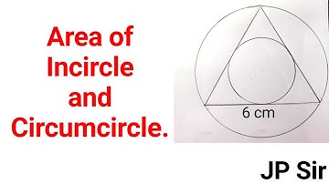 Area of Incircle and Circumcircle