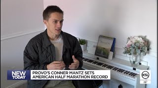 Former BYU star, Utah native Conner Mantz shatters American half-marathon record