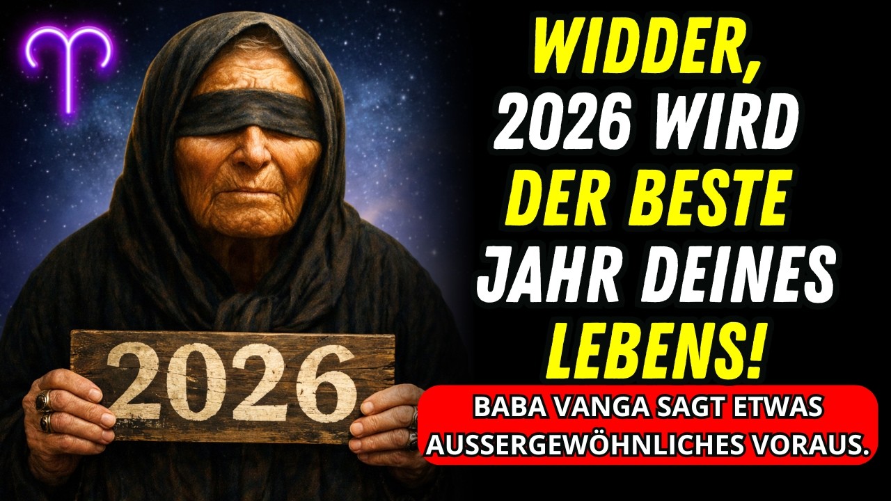Widder, 2026 wird das beste Jahr Ihres Lebens! Baba Vanga erklärt Ihnen warum.