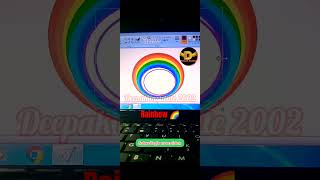 How to draw rainbow in Ms paint|| 🎨🖌️ #rainbow #drawing #mspaint #computer #shorts #easydraw