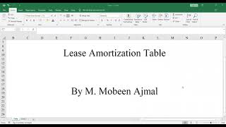 Lease Amortization Table (Basic)