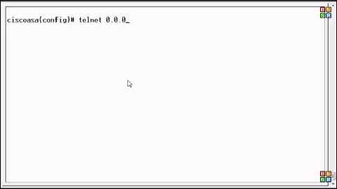 Cisco ASA ver. 6, 7, and 8.2: Telnet Setup