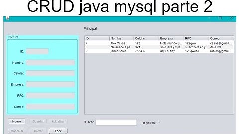 CRUD en java mysql Netbens - parte 2🎁🎁