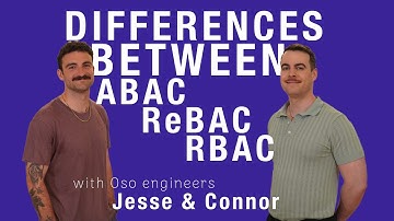 What are the differences between ABAC, ReBAC, RBAC? — with Jesse & Connor