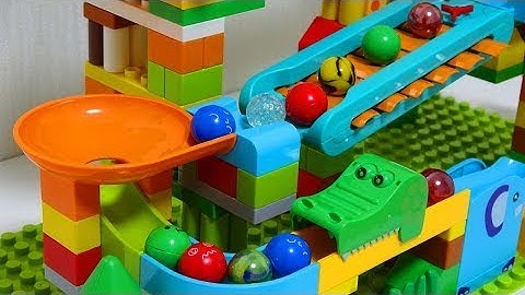 Marble Run ASMR☆ Block coaster Slowly assembled summary video