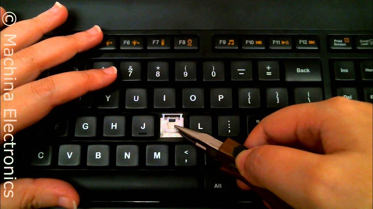 Replacing a Keyboard Key (Type K40) - YouTube