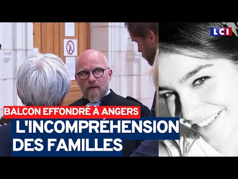 Balcon effondré à Angers : l'incompréhension des familles