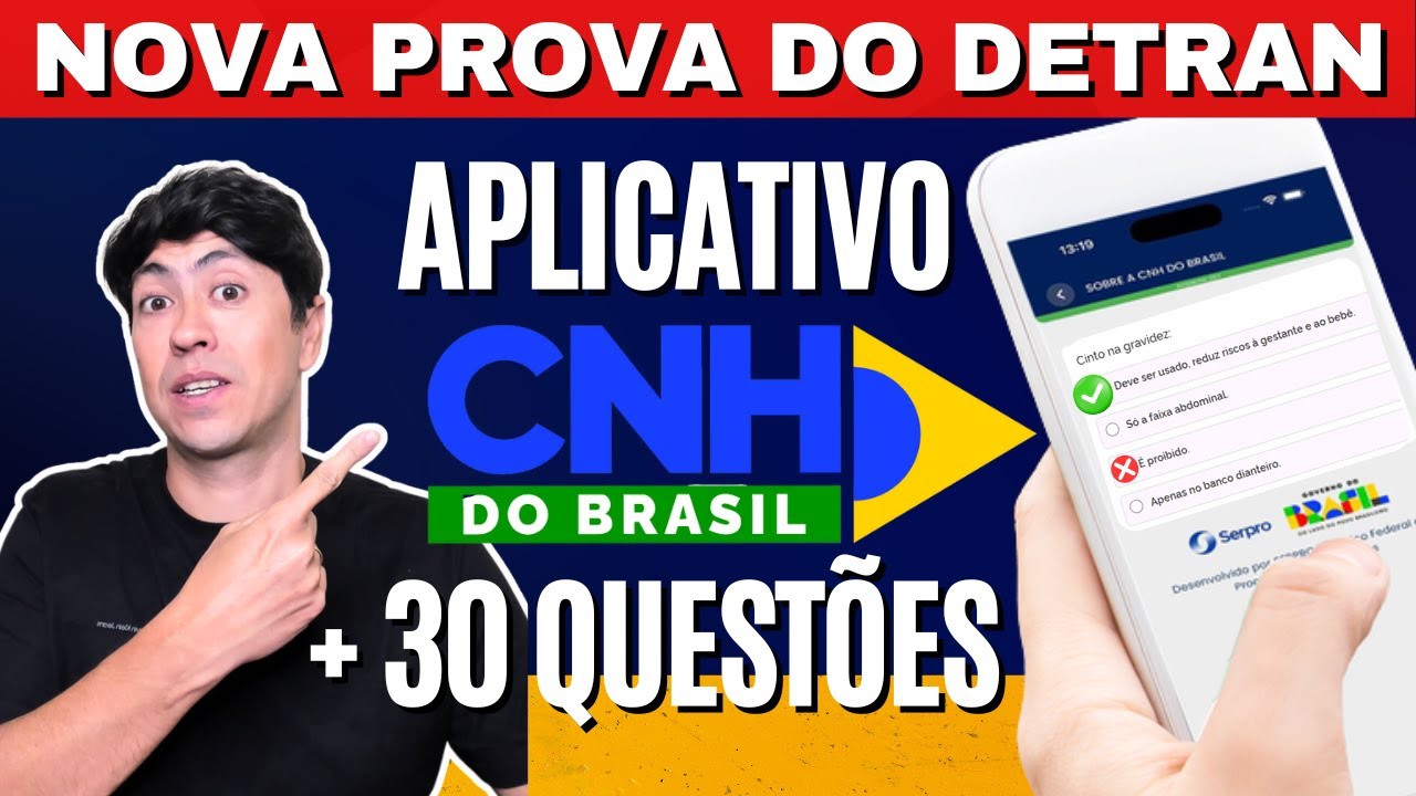APP CNH DO BRASIL: Como será a nova prova do Detran (30 questões oficiais!)