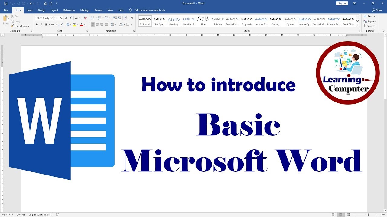 Introduction To Microsoft Word 2016 Getting Started Tutorial For