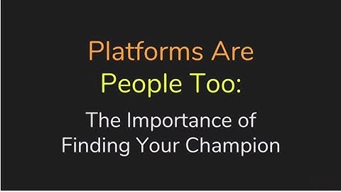 GDC19 Flash Forward: Platforms Are People Too: The Importance of Finding Your Champion