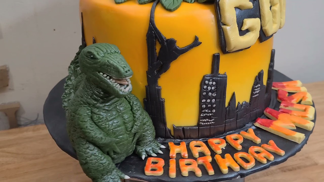 Godzilla Vs Kong 21 Cake All Edible Toppers Youtube