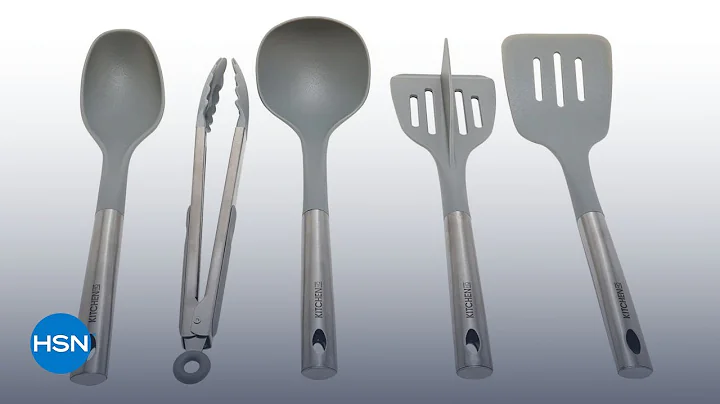 Kitchen HQ Set of 5 Stainless Nylon Cooking Utensils | HSN