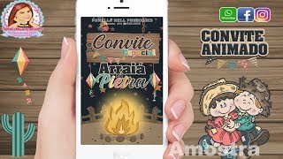 Convite Animado Festa Junina Vertical By Pamella Mell