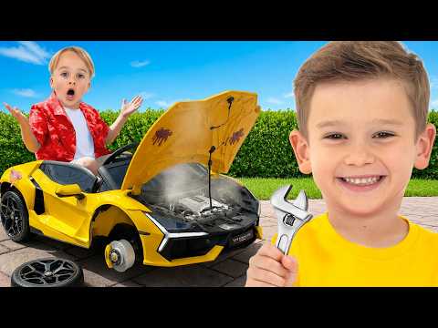 Mike opens a car repair shop and helps his friends fix their toy cars