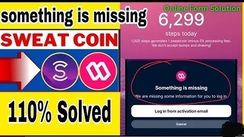 Sweat Wallet forget login or Login Missing isues solved