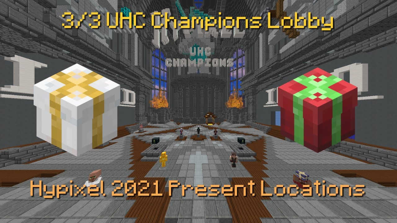 2021) ALL PRESENT LOCATIONS UHC CHAMPIONS LOBBY [3/3] (Hypixel UHC Champions Quest) - YouTube