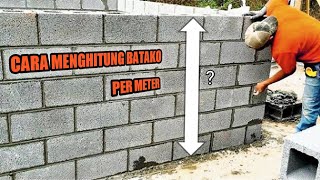 Cara Menghitung Batako Per Meter