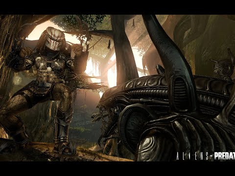 Видео: Aliens vs Predator игрофильм, прохождение за хищника.