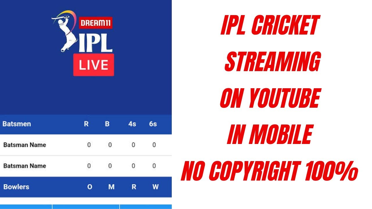 IPL match live stream kaise kare mobile se YouTube par Cricket Match live stream kaise kare mobile