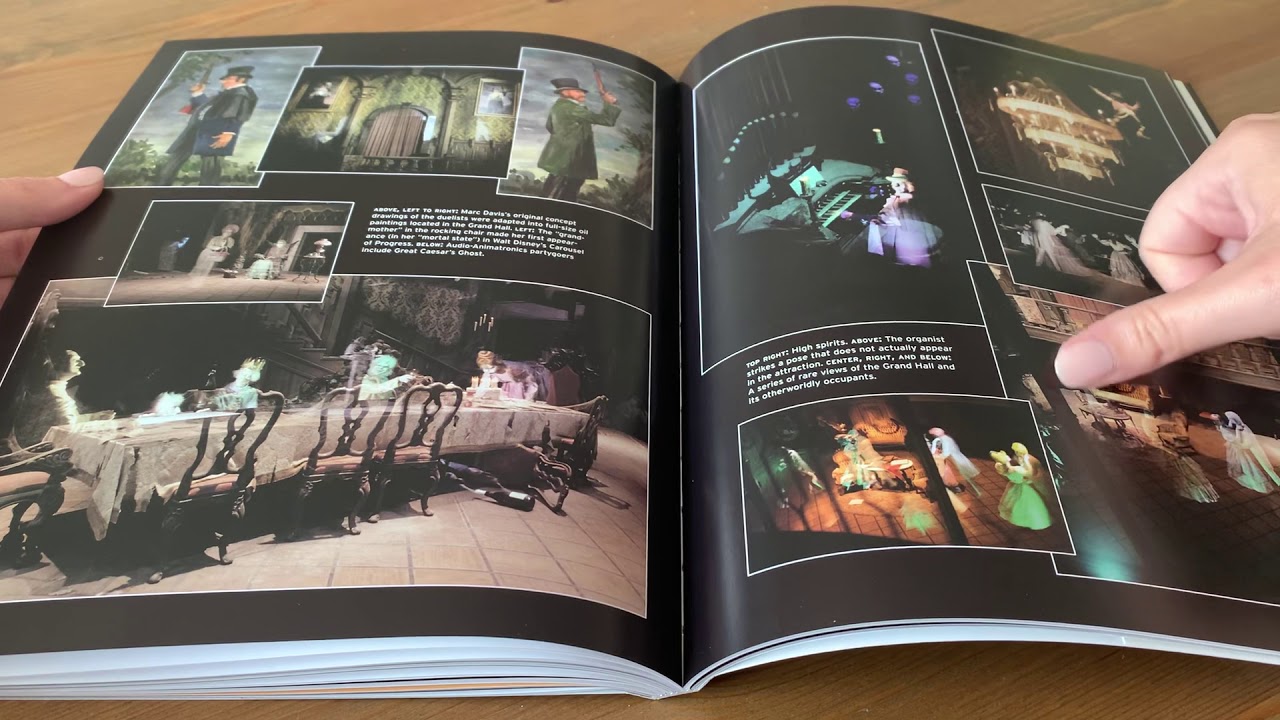 ASMR Page flipping through Disney Haunted Mansion book ~ Whisper ~ 