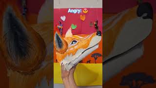 Flayka has 4 moods :) #art #craft #animals #foryou #puppet #fox #new #video #mood #four # silly