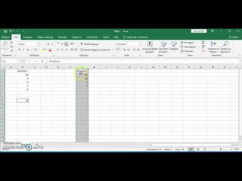 EXCEL optellen aftrekken