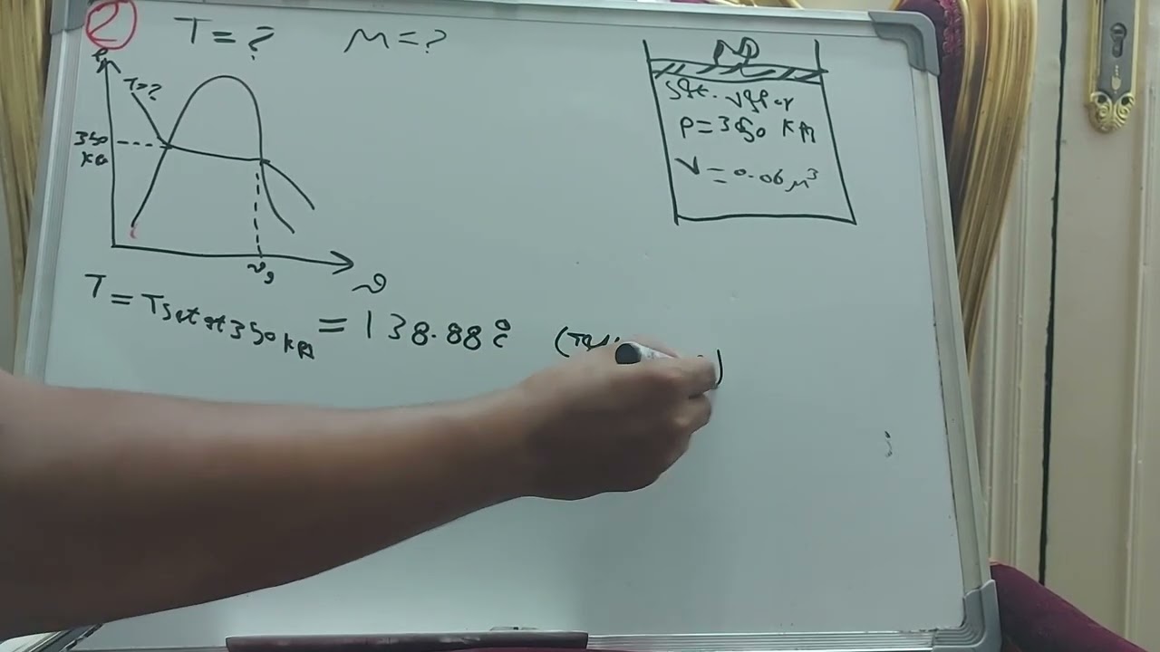 thermodynamics 16 حل مسائل ديناميكا حراريه (examples of pure substance)