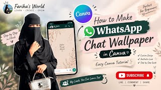 How to Make WhatsApp Chat Wallpaper in Canva📱✨| Easy Canva Tutorial for Beginners #WhatsAppWallpaper screenshot 4