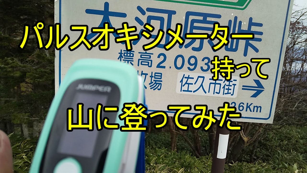パルスオキシメーター持って山に登ってみた