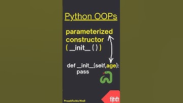 what is parameterized constructor in python? parameterized constructor in python #programming
